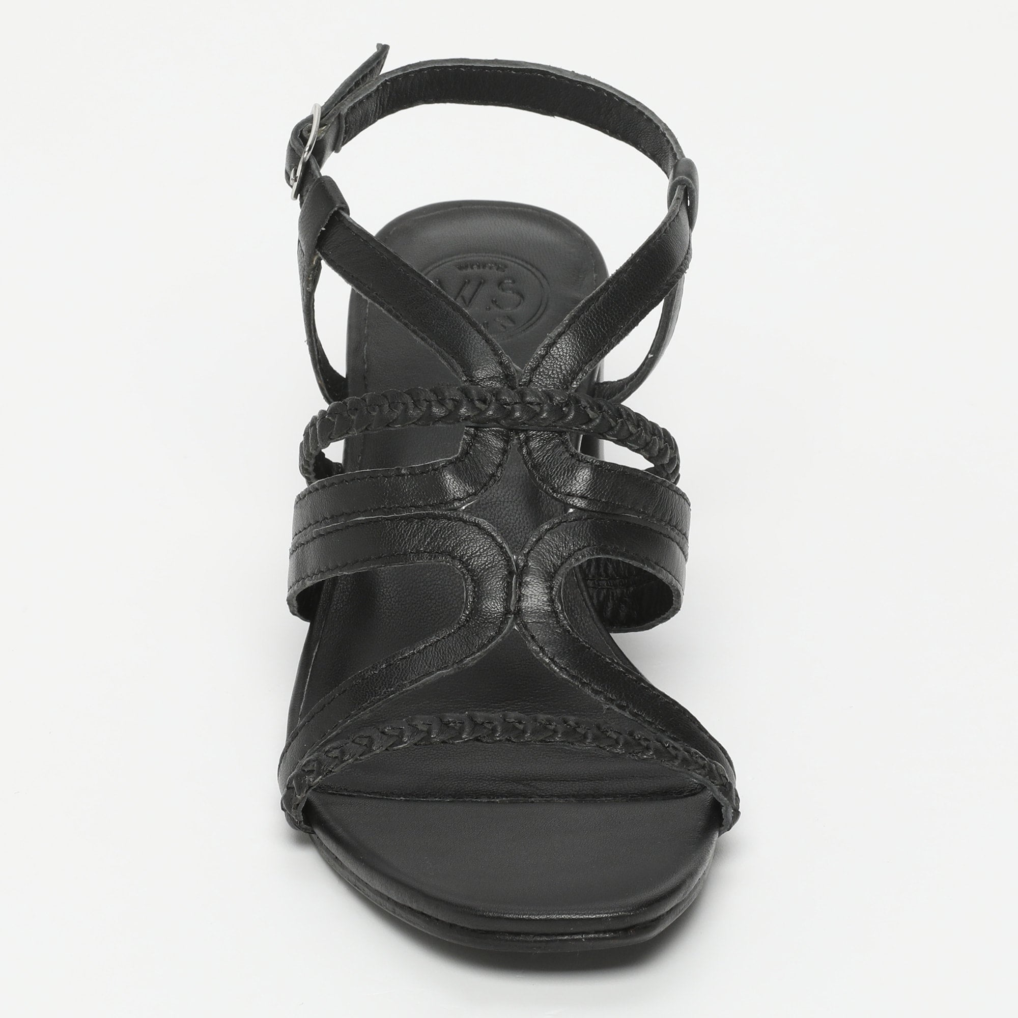 White Sun - Sandales Talon Fuyu - Black Goat Leather - Noir