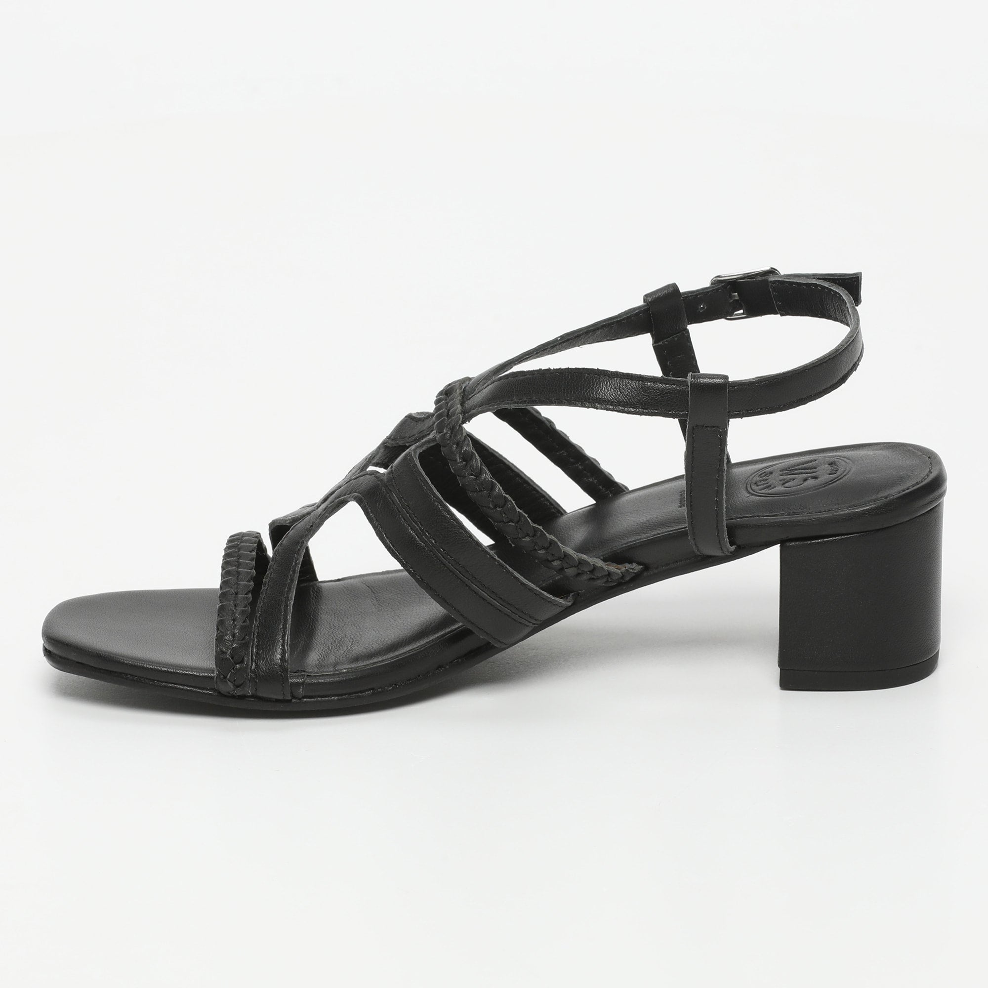 White Sun - Sandales Talon Fuyu - Black Goat Leather - Noir