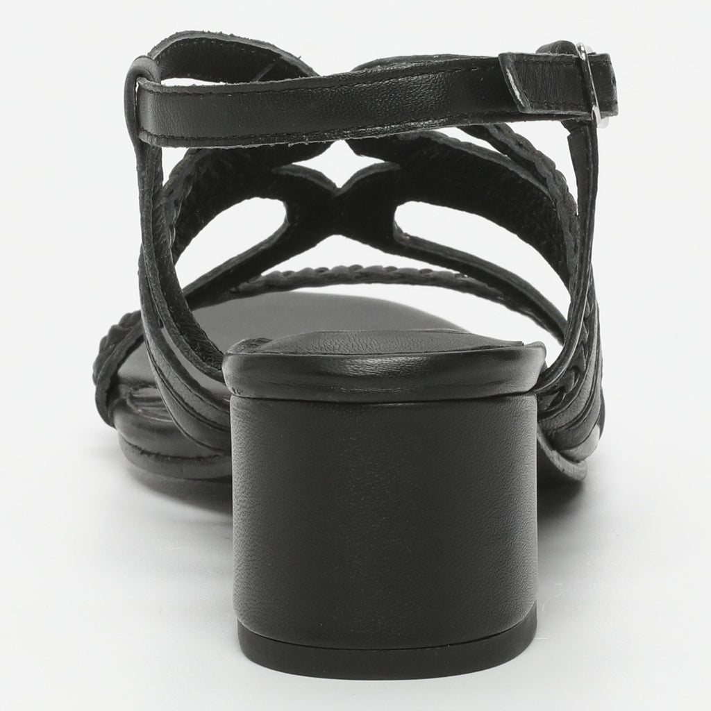 White Sun - Sandales Talon Fuyu - Black Goat Leather - Noir