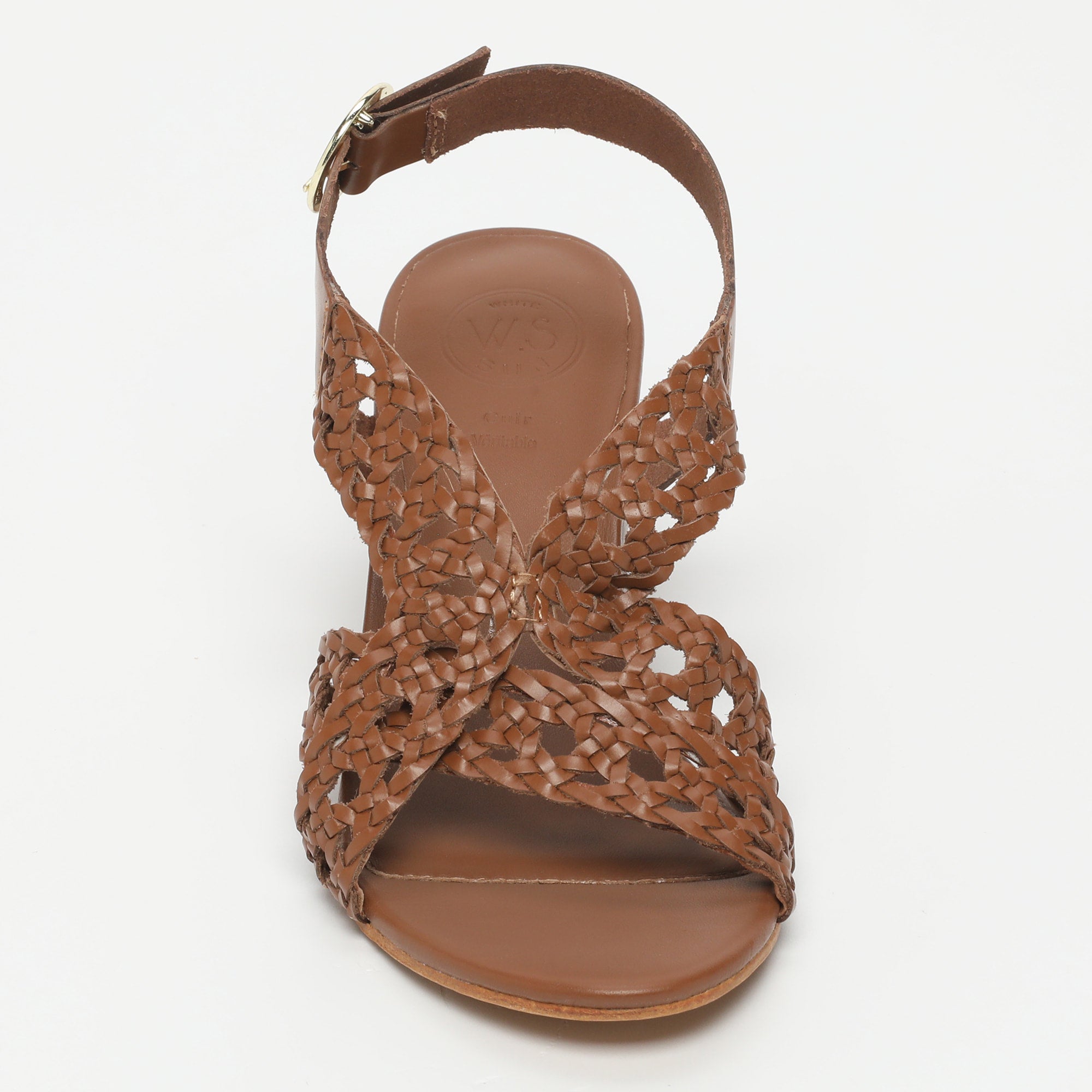 White Sun - Sandales Talon Chayotte - Camel Buff - Marron