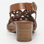 White Sun - Sandales Talon Chayotte - Camel Buff - Marron