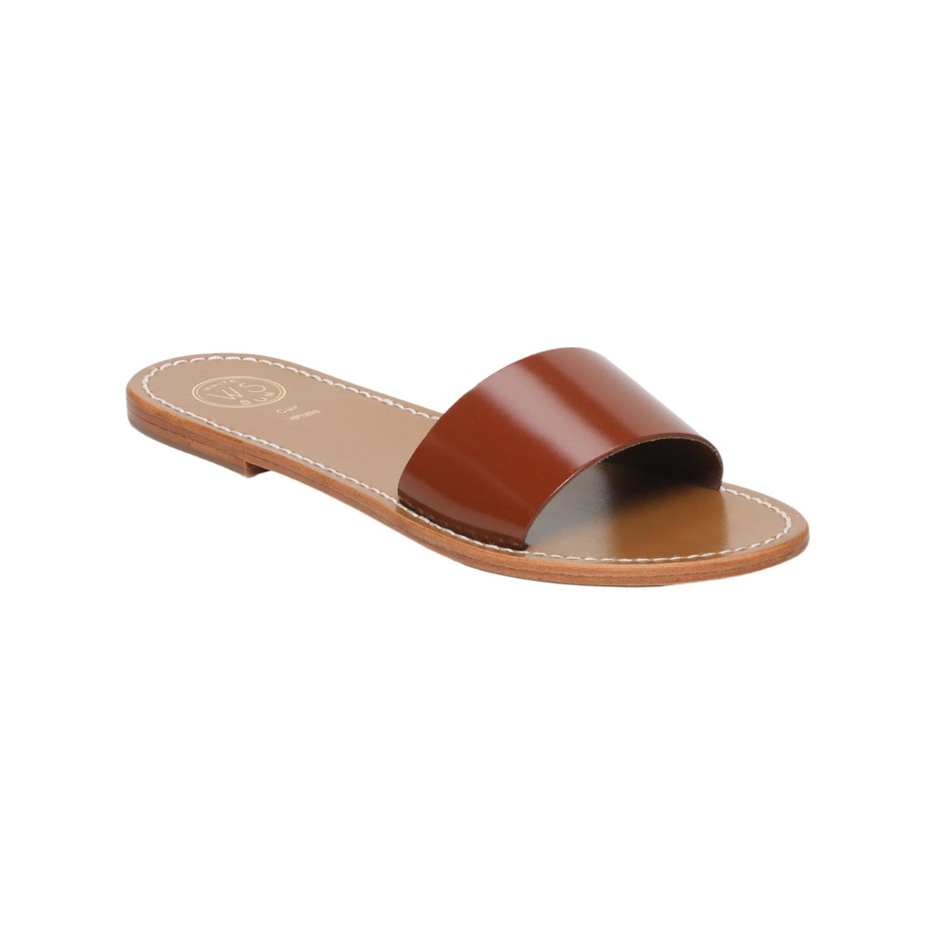 White Sun - Mules York - Camel Buff Patent - Camel Patent