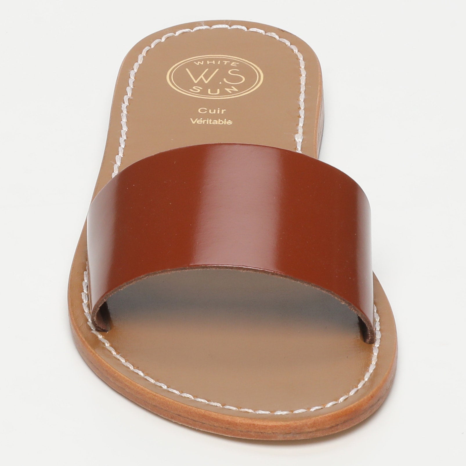 White Sun - Mules York - Camel Buff Patent - Camel Patent