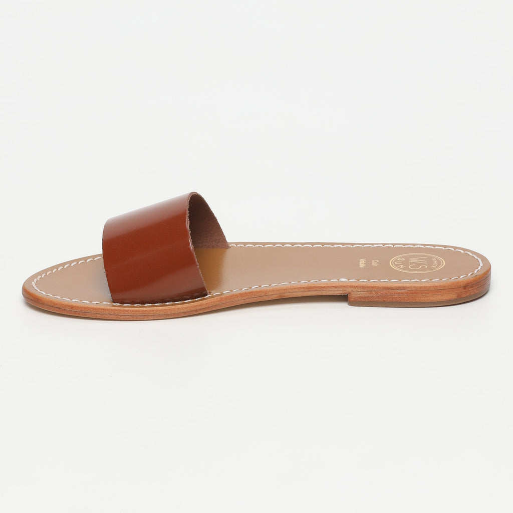 White Sun - Mules York - Camel Buff Patent - Camel Patent