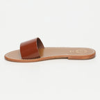 White Sun - Mules York - Camel Buff Patent - Camel Patent