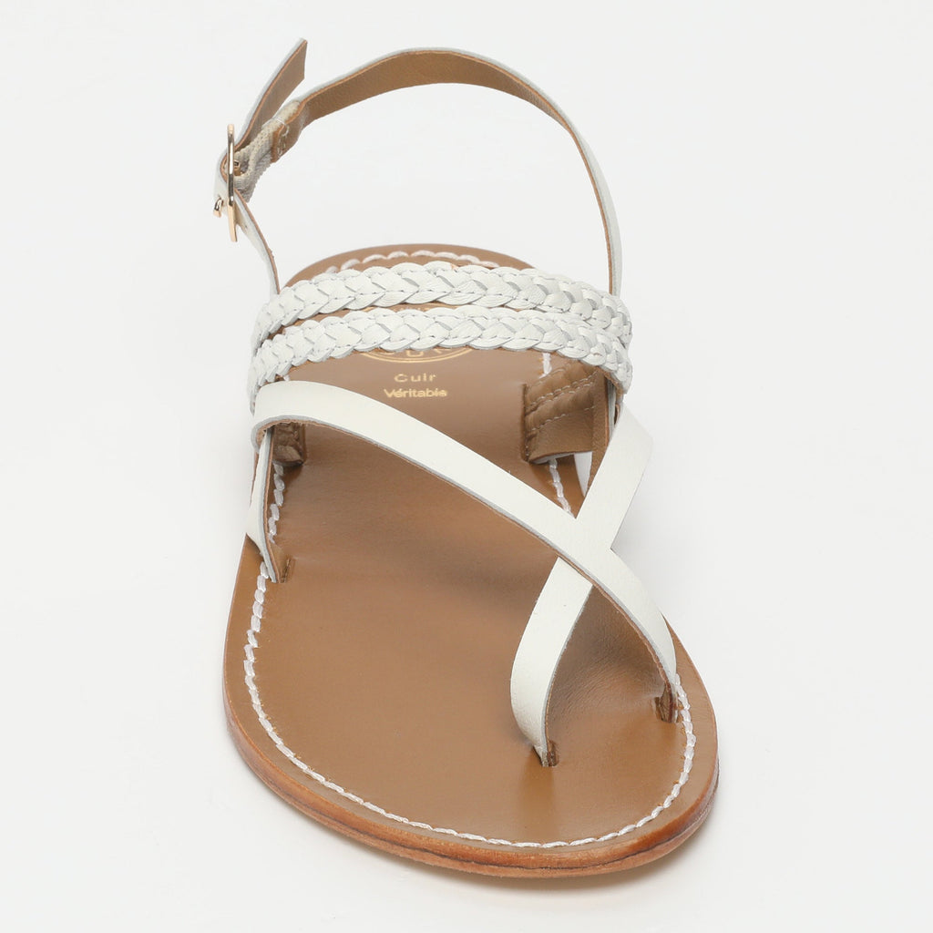White Sun - Sandales Vanillae - White Goat Leather - White