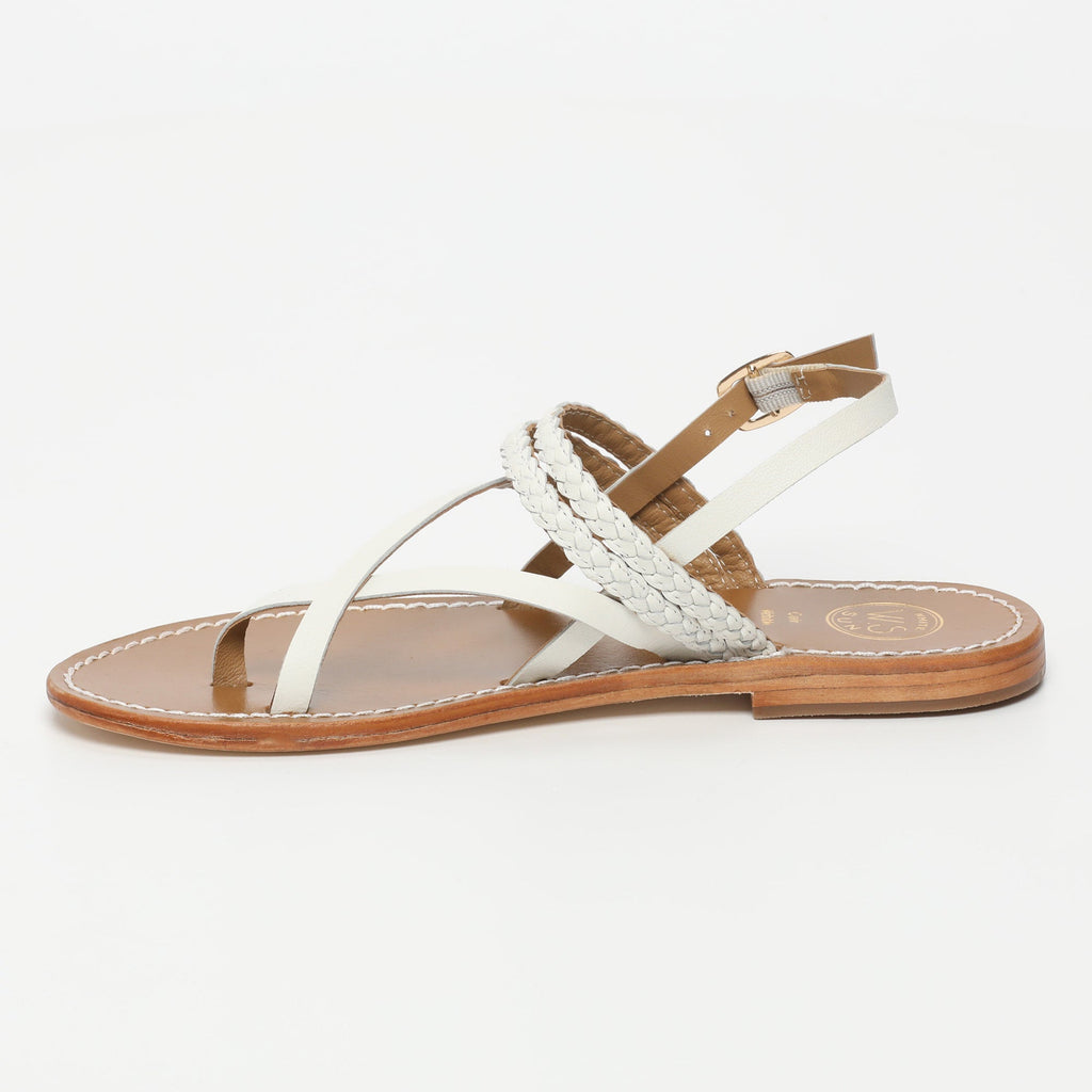 White Sun - Sandales Vanillae - White Goat Leather - White