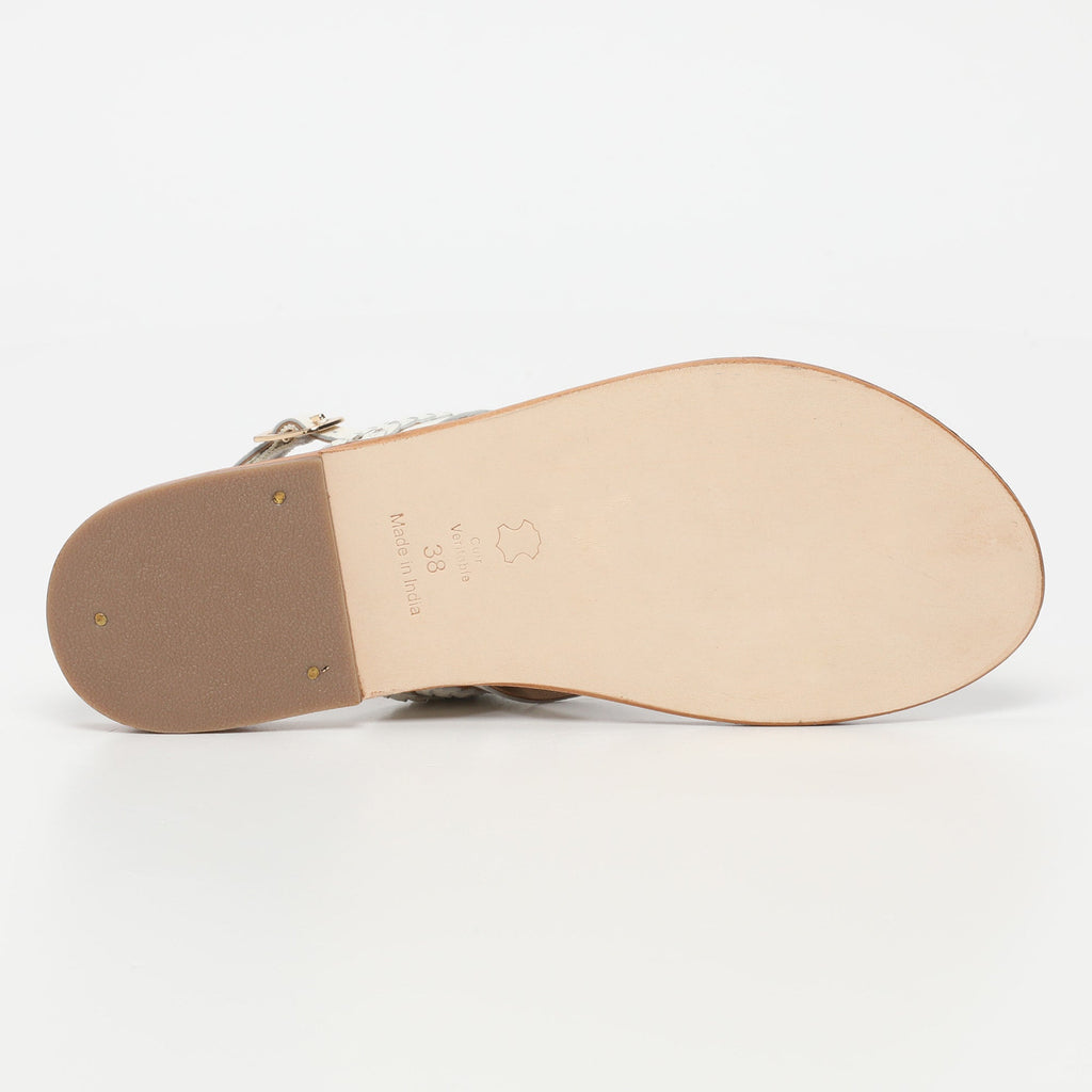 White Sun - Sandales Vanillae - White Goat Leather - White