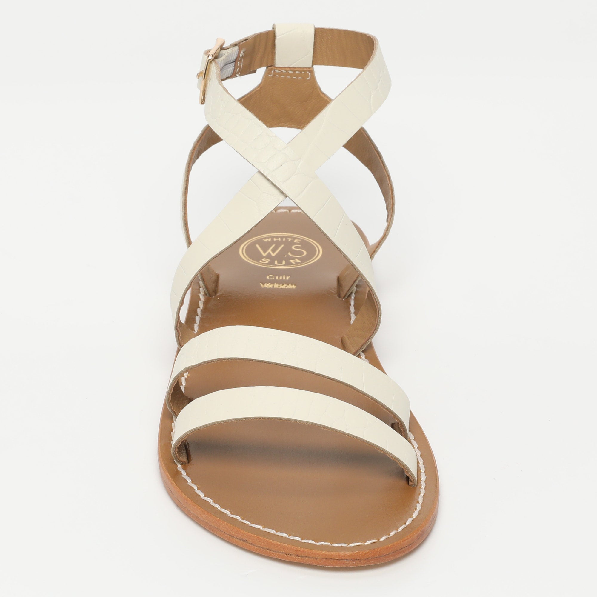 Sandalias Lesia - White Croco