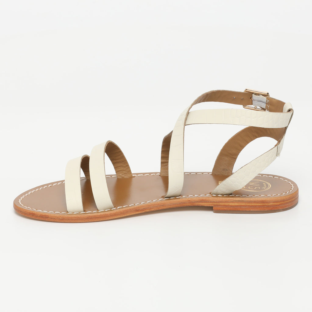 Sandalias Lesia - White Croco