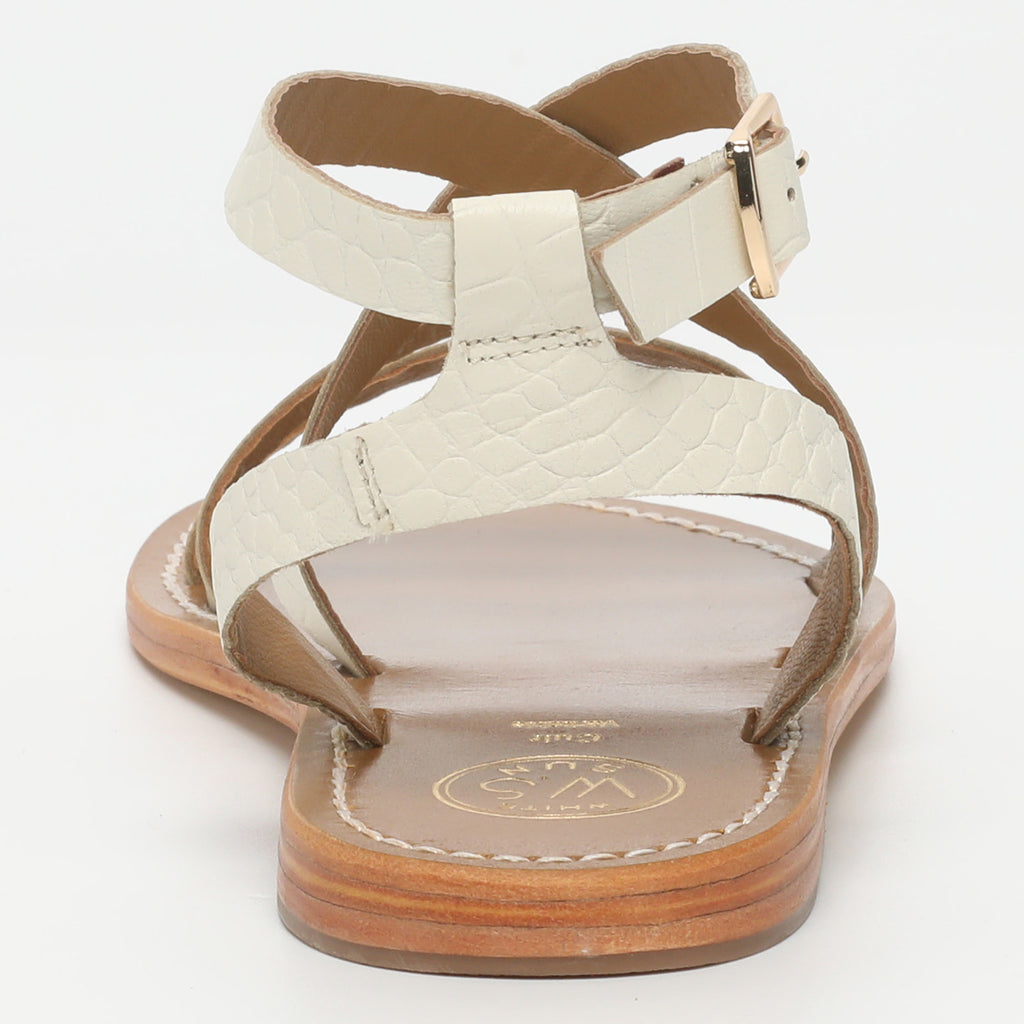 Sandalias Lesia - White Croco