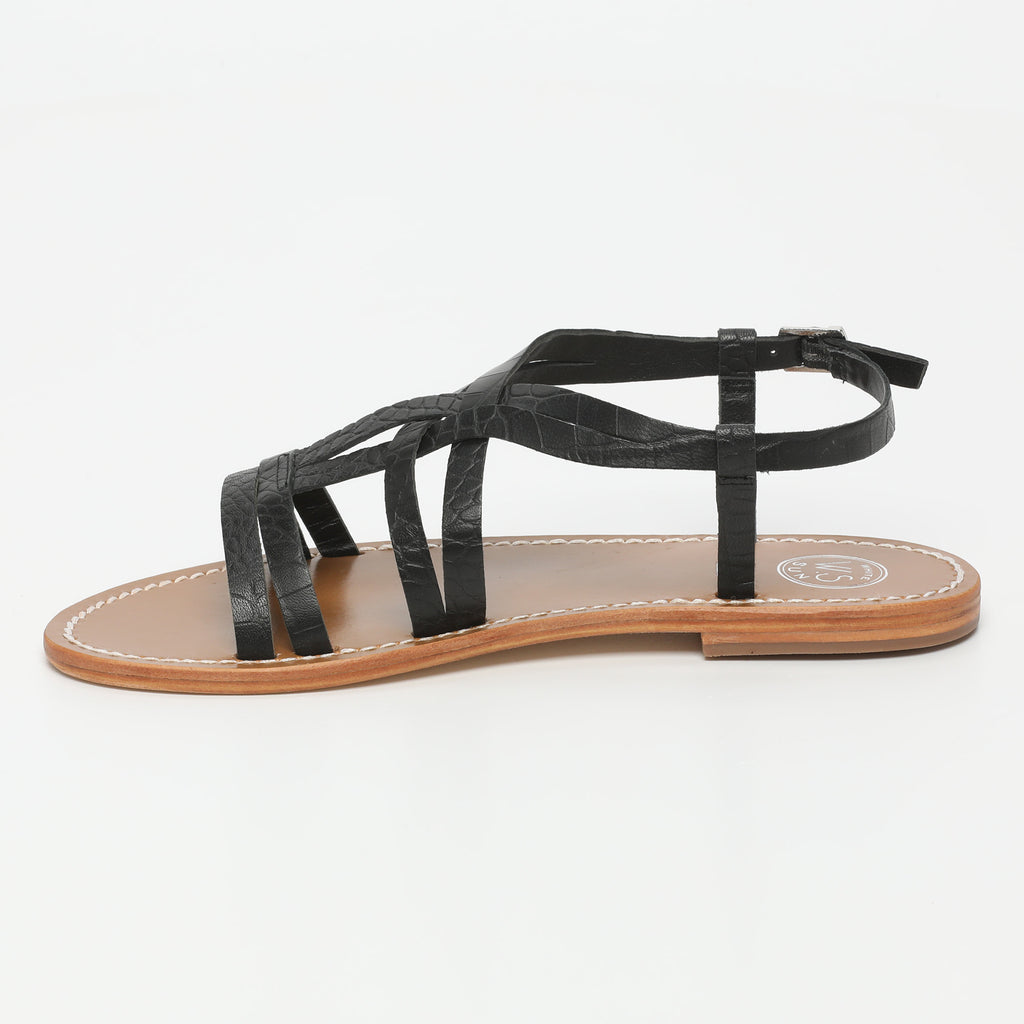 Sandalias Berlanga - Black Croco