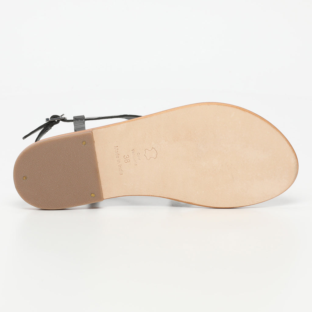 Sandalias Berlanga - Black Croco