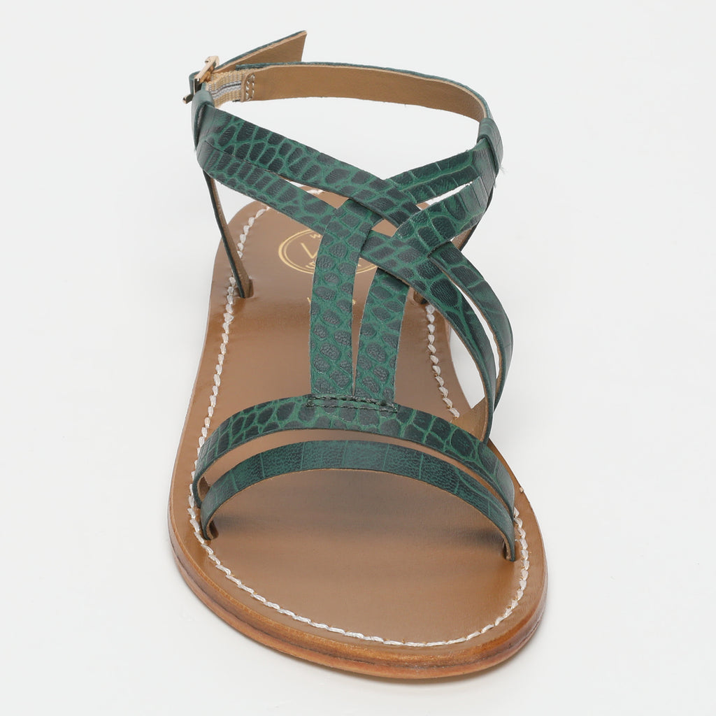 Berlanga Sandals - Green Croco