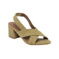White Sun - Sandalias de tacón Isia - Olive Goat Suede - Oliva