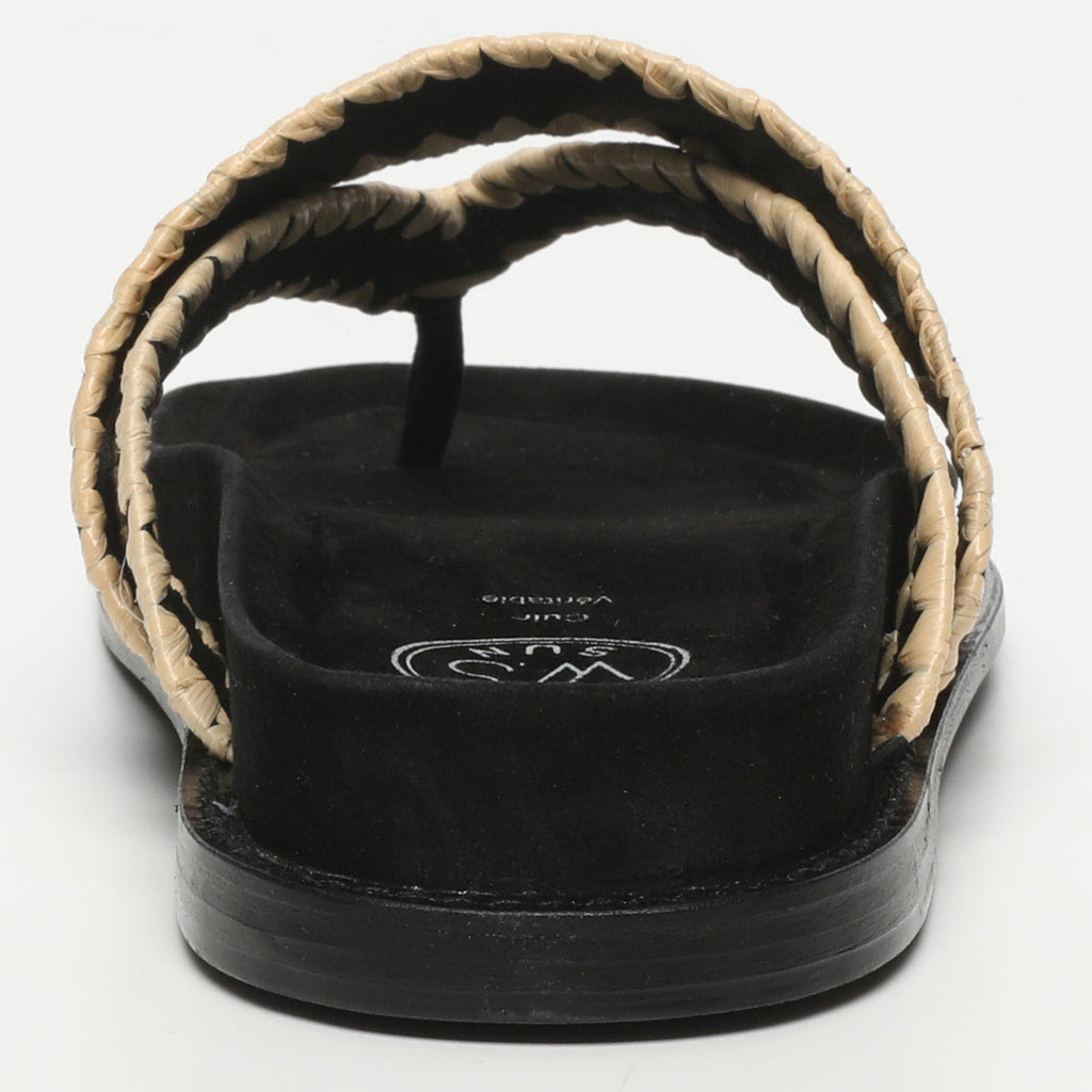 White Sun - Mules Caelum - Black Goat Suede - Black+Beige