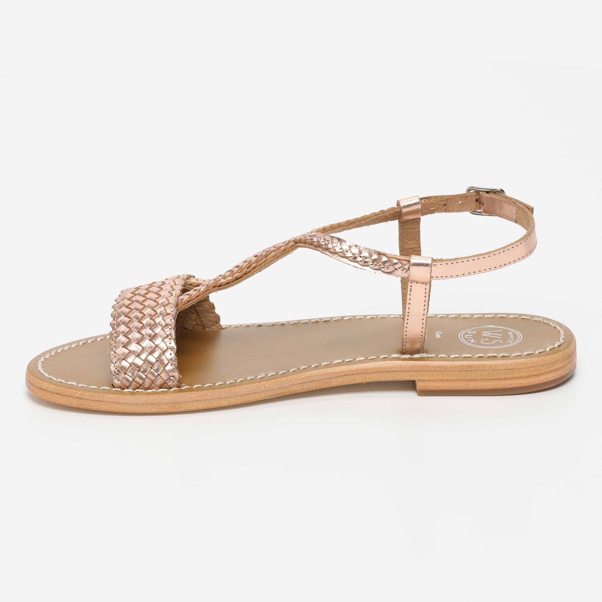 White Sun - Sandales Queniva - Rosegold Buff - Rose