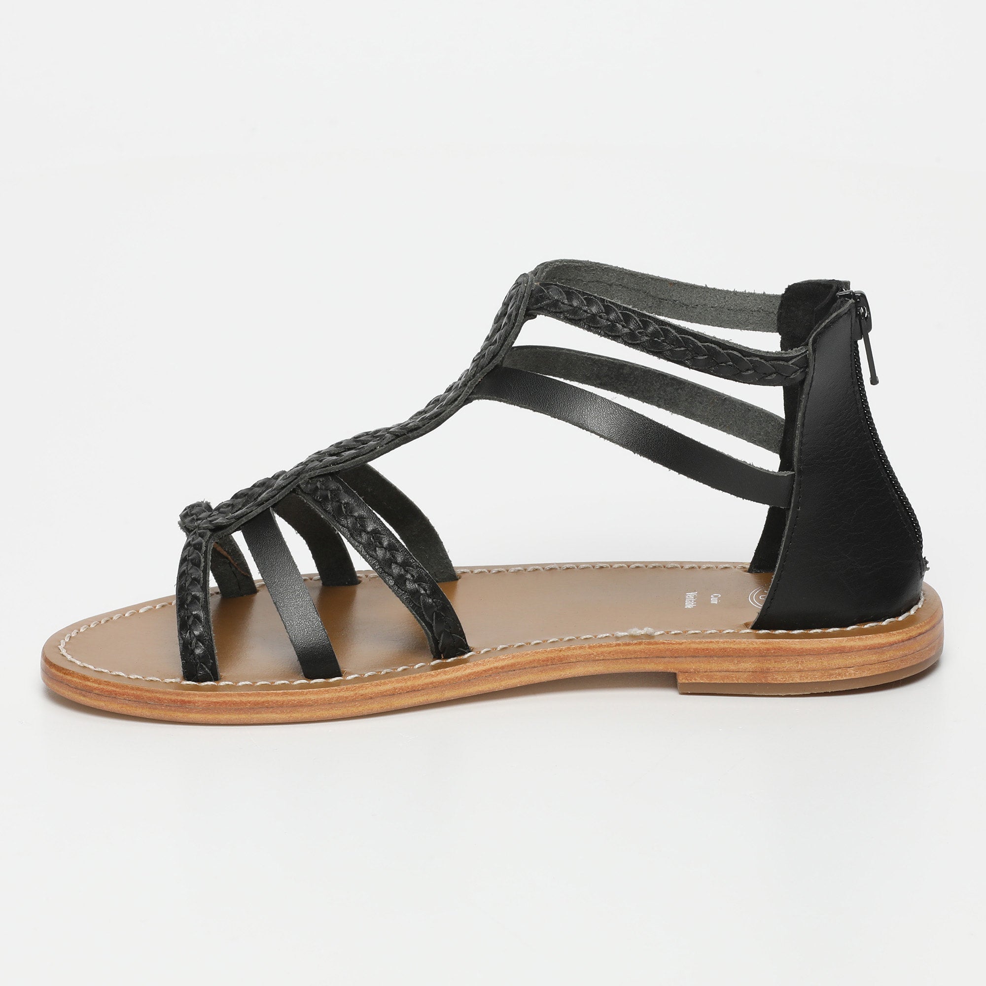 White Sun - Sandalias Mirella - Black Buff - Negro