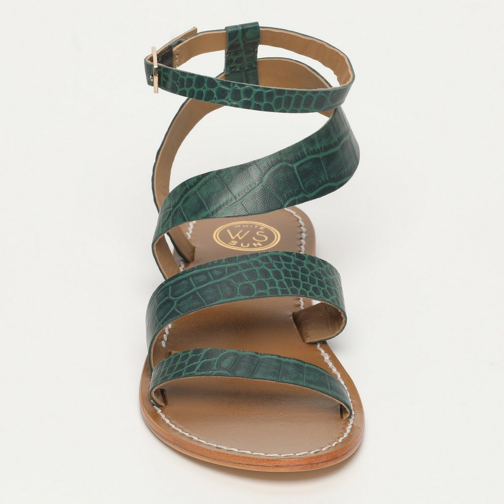 Sandalias Oasis - Green Croco
