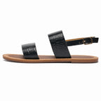 Sandalias Giovanna - Croco Negro