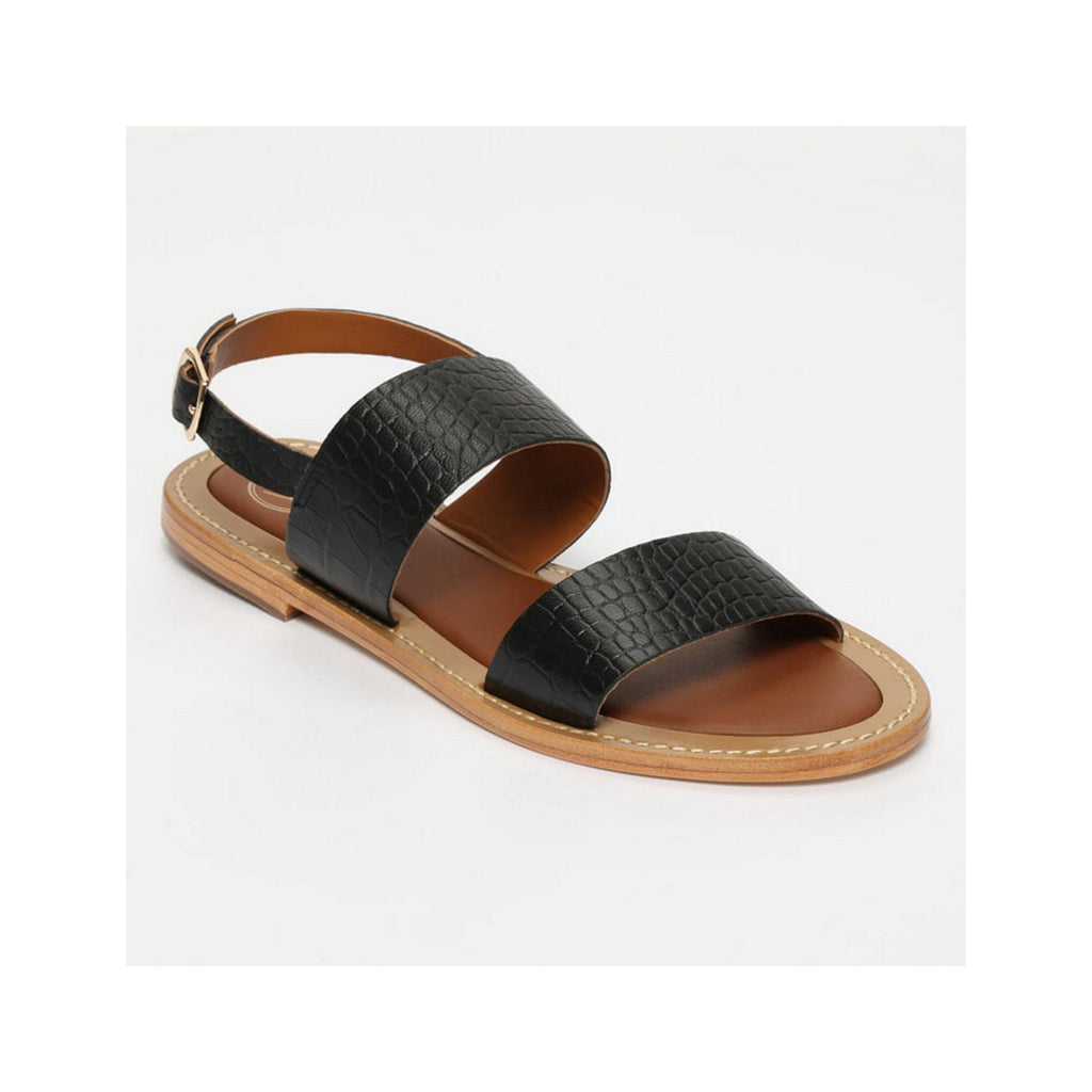 Sandalias Giovanna - Croco Negro