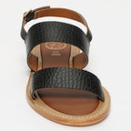 Sandalias Giovanna - Croco Negro