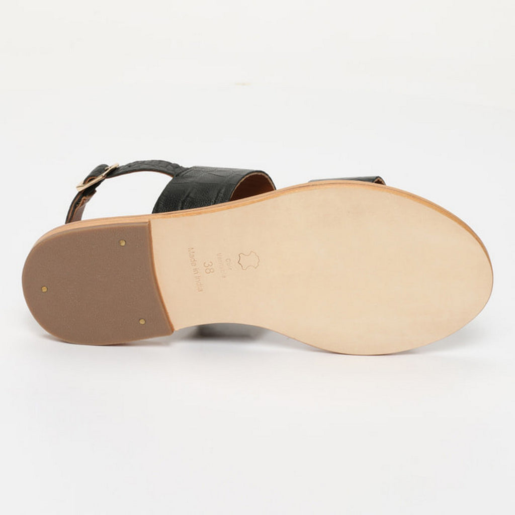 Sandalias Giovanna - Croco Negro