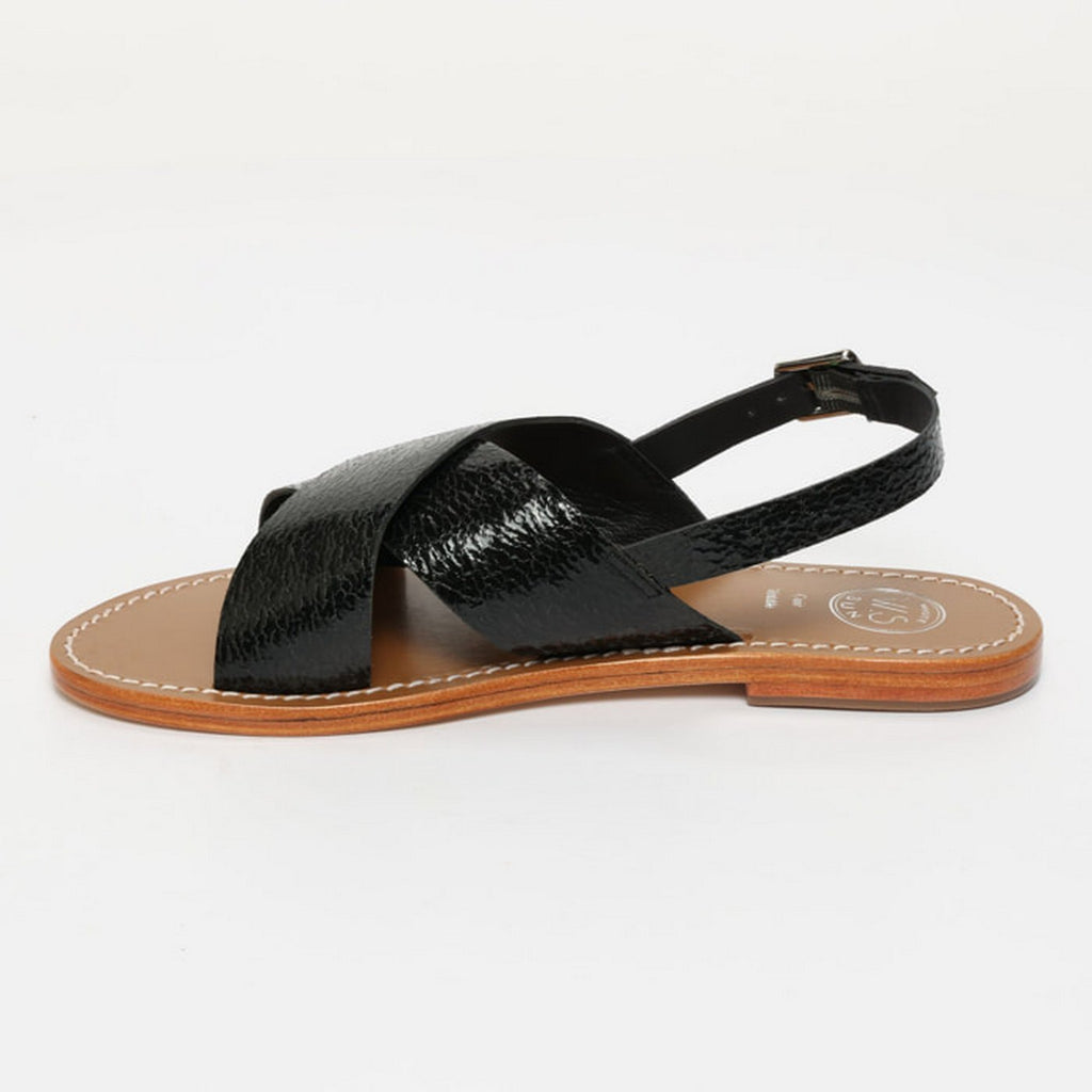 Sandalias Macapa - Black Crackle