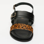 Sandales Zeneta - Brown Leopard+Black