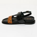 Sandales Zeneta - Brown Leopard+Black