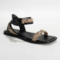Sandales Ambar - Black+Beige Snake