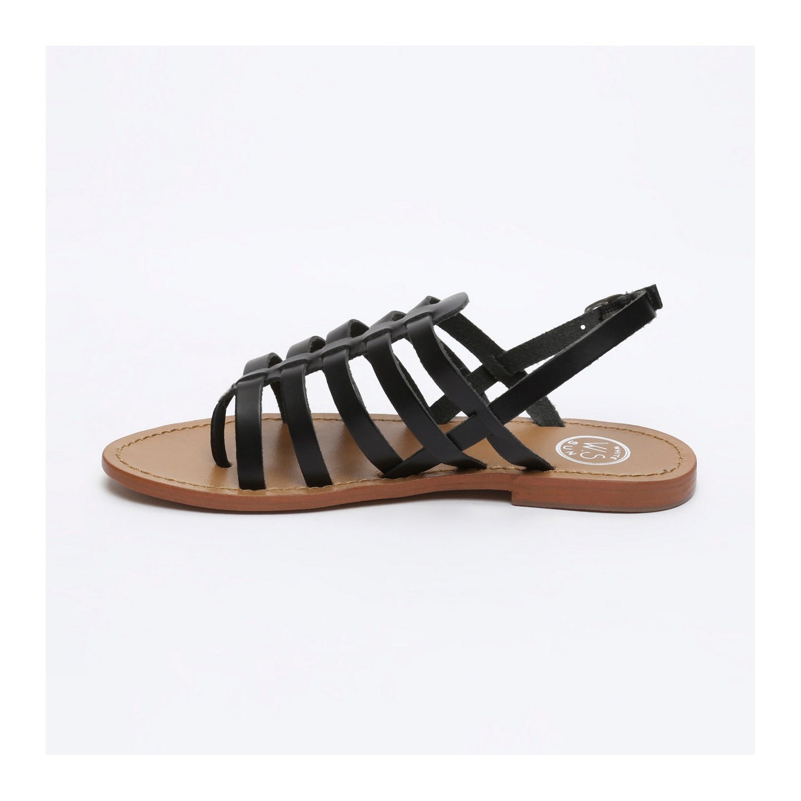 White Sun - Sandales Fusinus - Black Buff - Black
