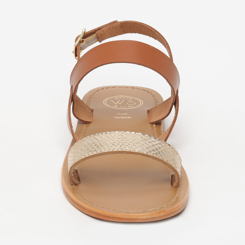 Sandales Bursa - Gold & Camel