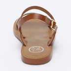 White Sun - Sandalias Bursa - Lámina de serpiente dorada - Dorado+marrón