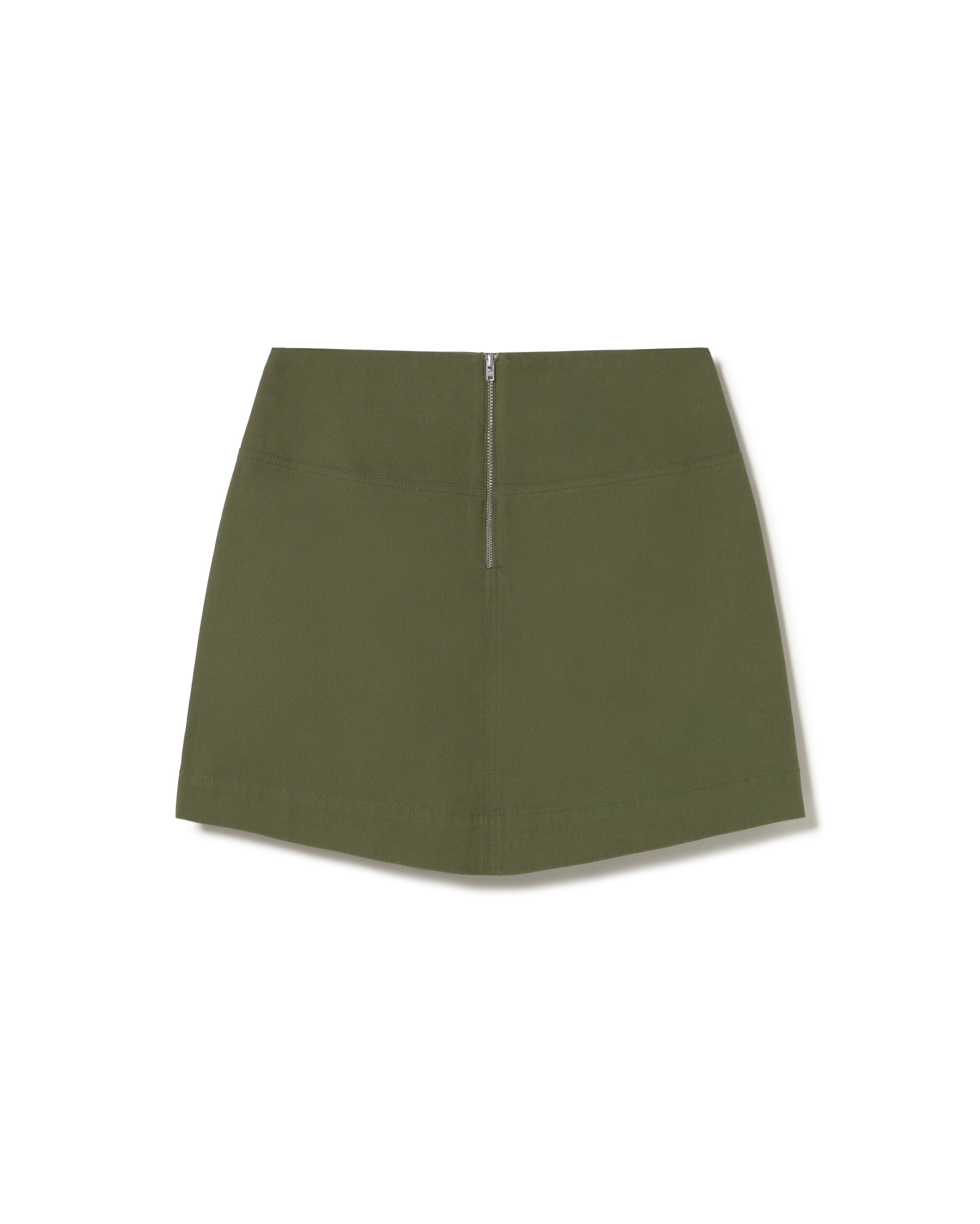 Falda verde Mabel sostenible - silueta 3