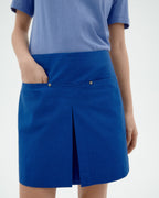 Mabel Geplooide Mini-rok - Blauw