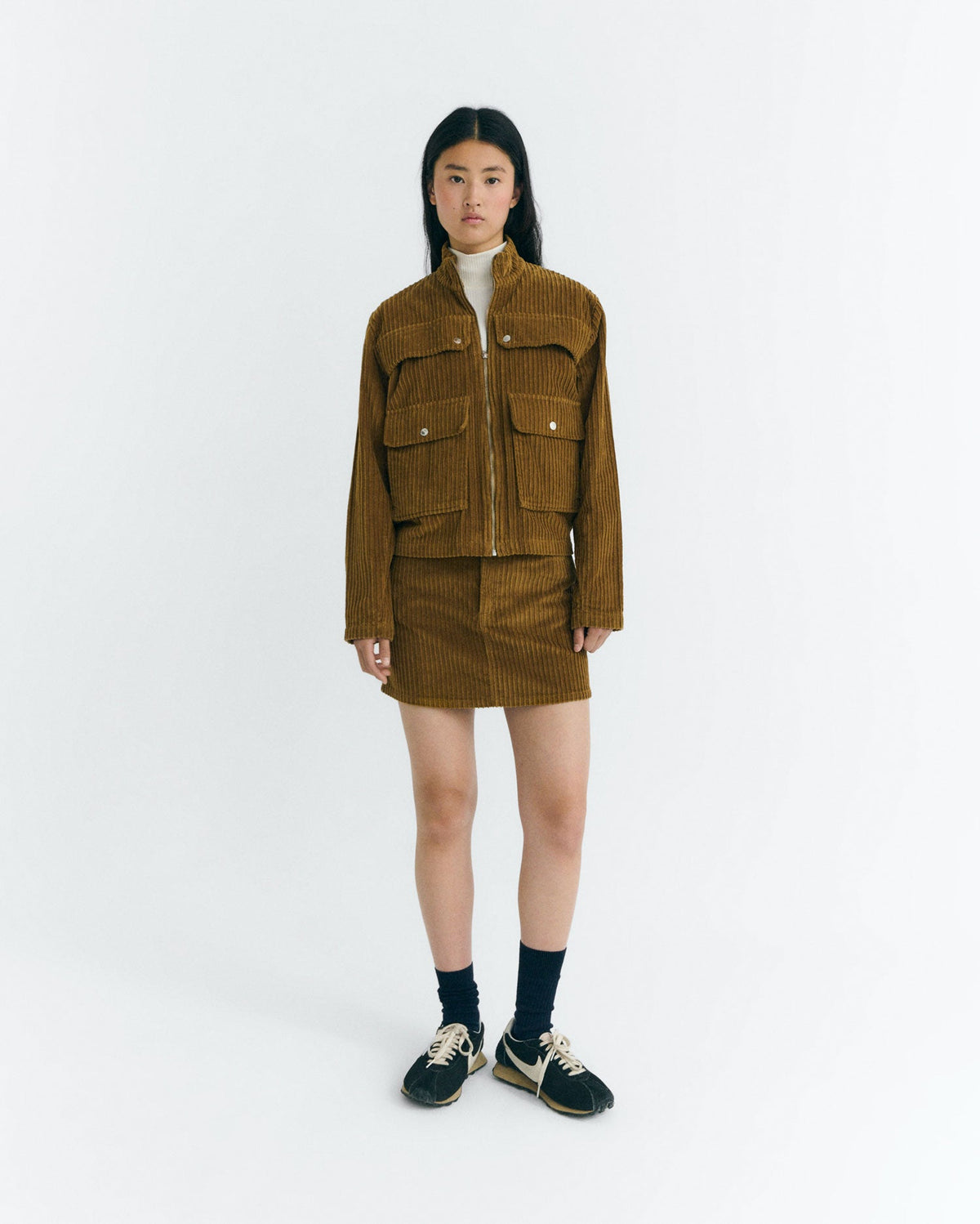 Kimmy Corduroy Mini Skirt - Brown