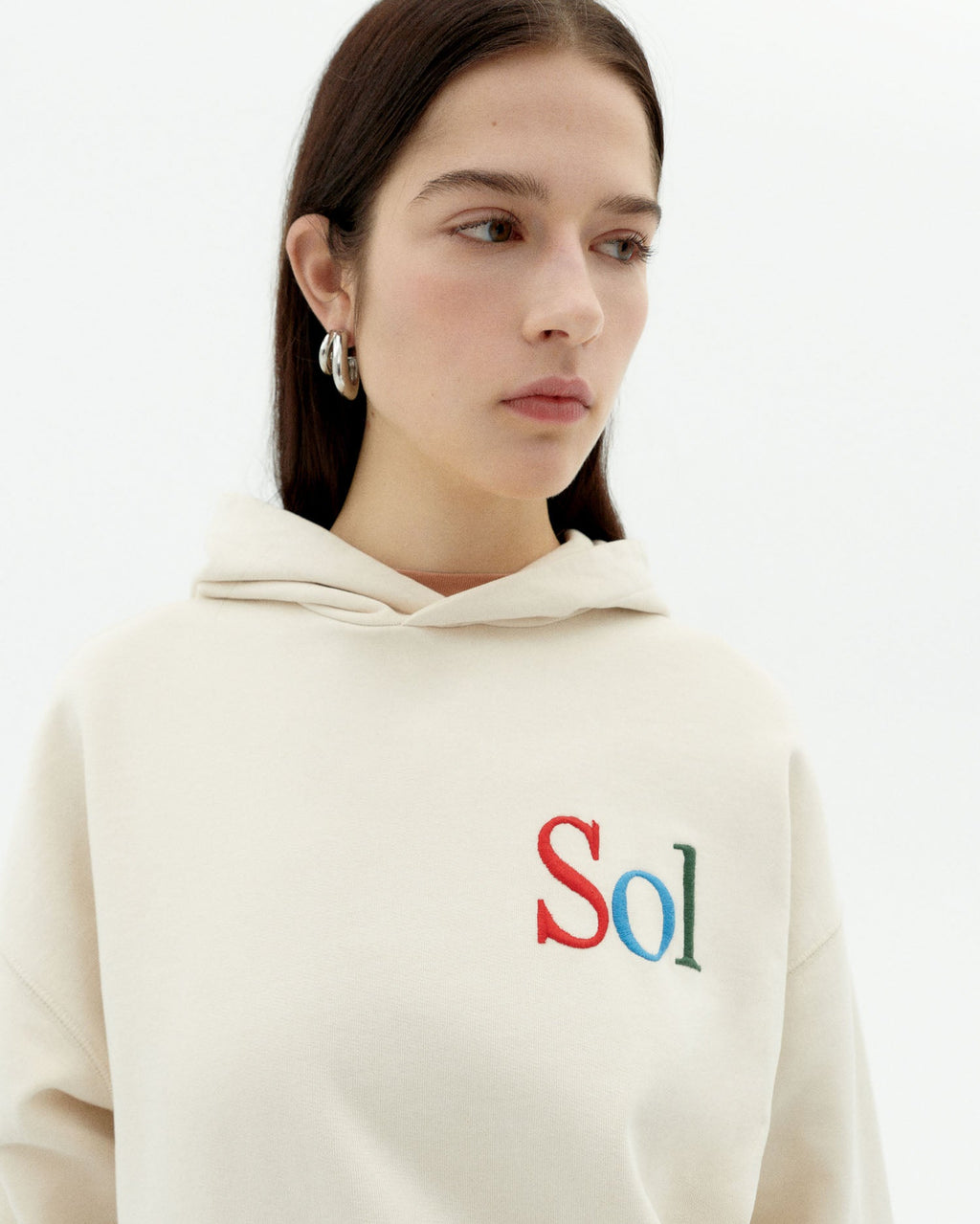 Sudadera capucha blanca sol tipo Valeria sostenible-3