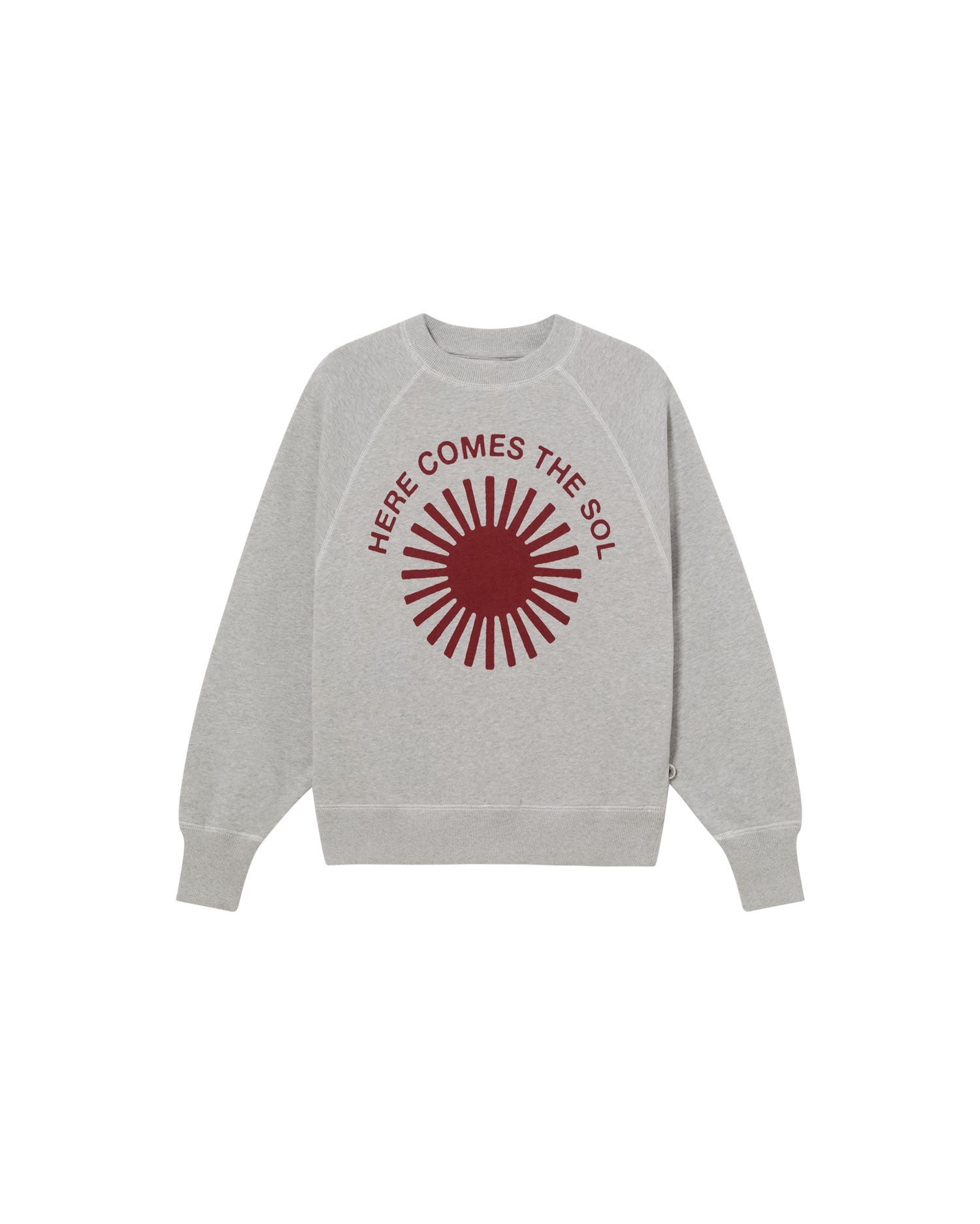 Sudadera gris retro sol Bonnie sostenible - silueta 1