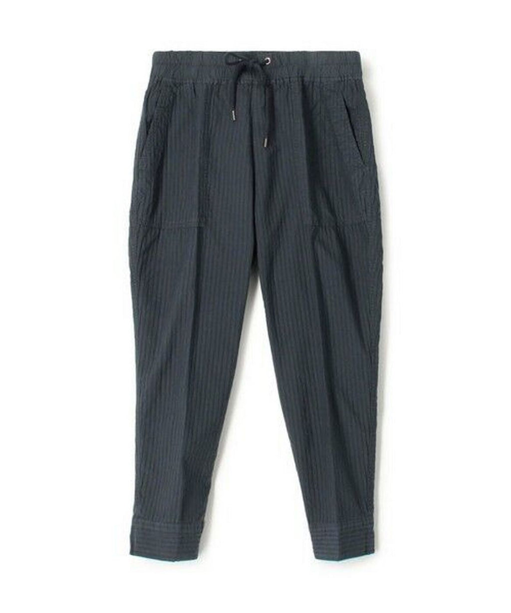 Pantalon Easy Fit Self Stripe - Bleu Pétrole - Femme