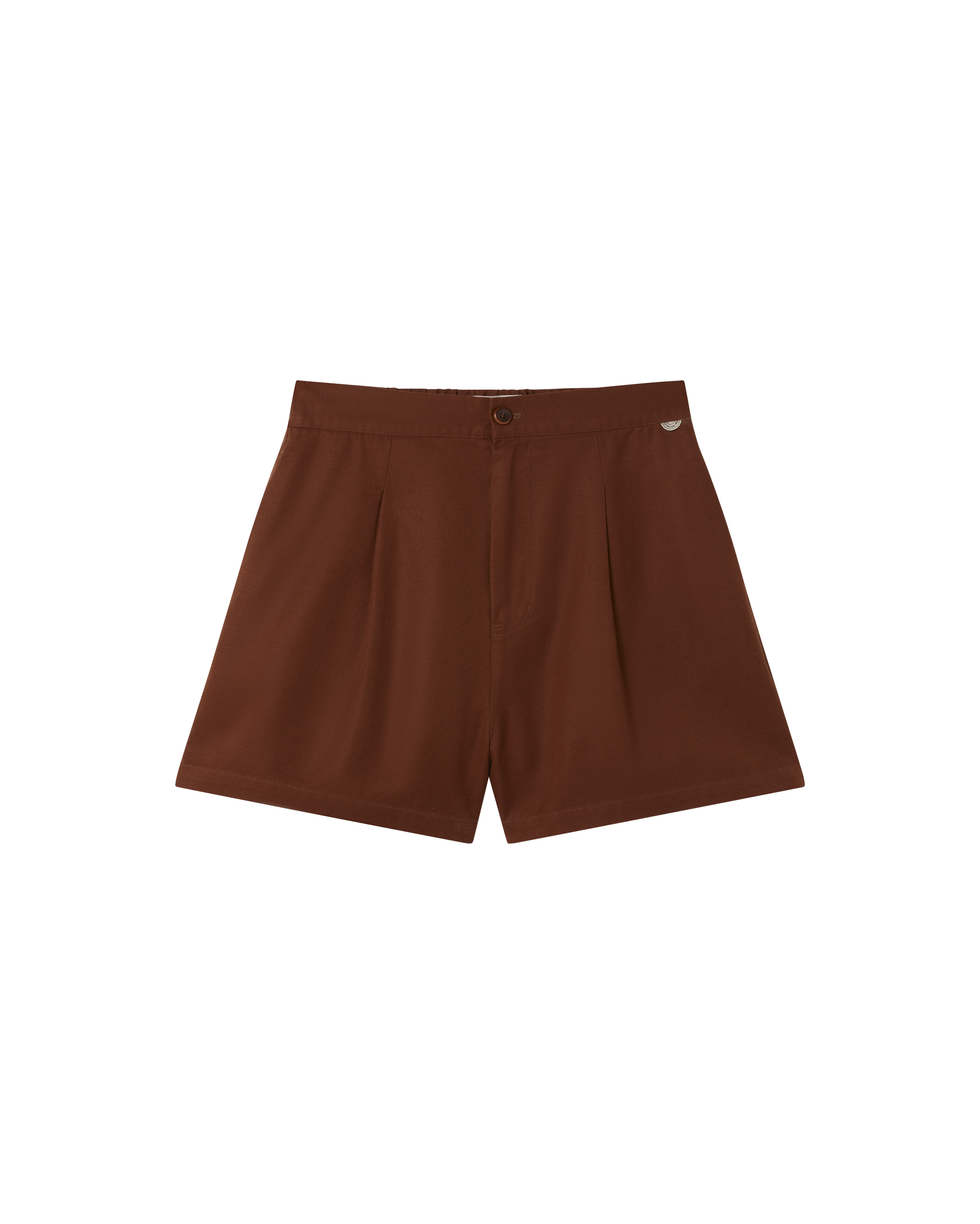 Short marrón hemp Narciso sostenible  - silueta