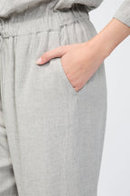 Keyhole Back Jumpsuit - Heather Gray - Women