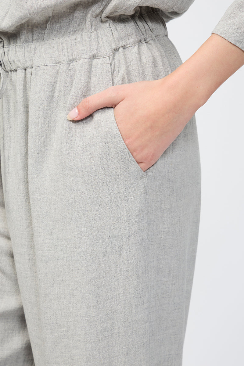 Keyhole Back Jumpsuit - Heather Gray - Women