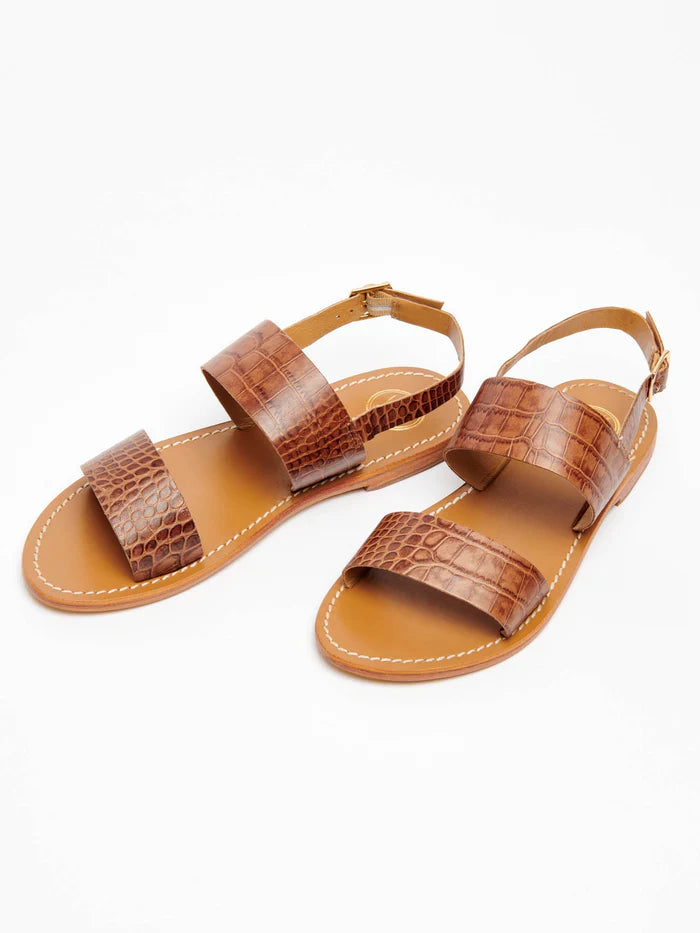 Sandales Diletta - Camel Croco