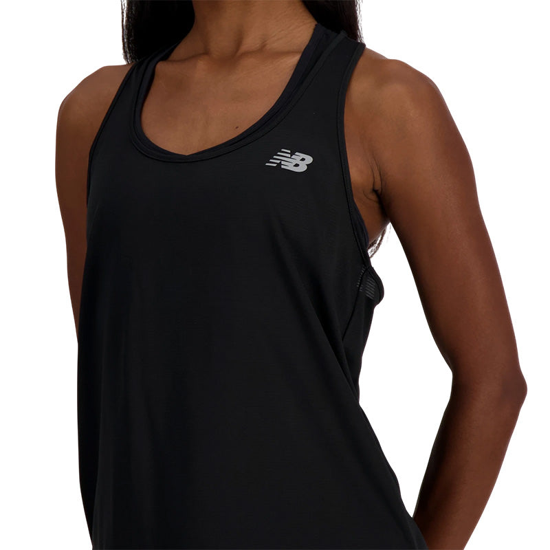 New Balance Women's Tank Tops Wt4122 - Black/China Gray