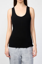 Débardeur Tencel Cachemire À Encolure Dégagée - Noir - Femme