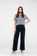 Wide-Leg-Hose Silene Denim - Blauschwarz - Damen