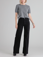 Silene Wide Leg Denimbyxor - Svart - Dam