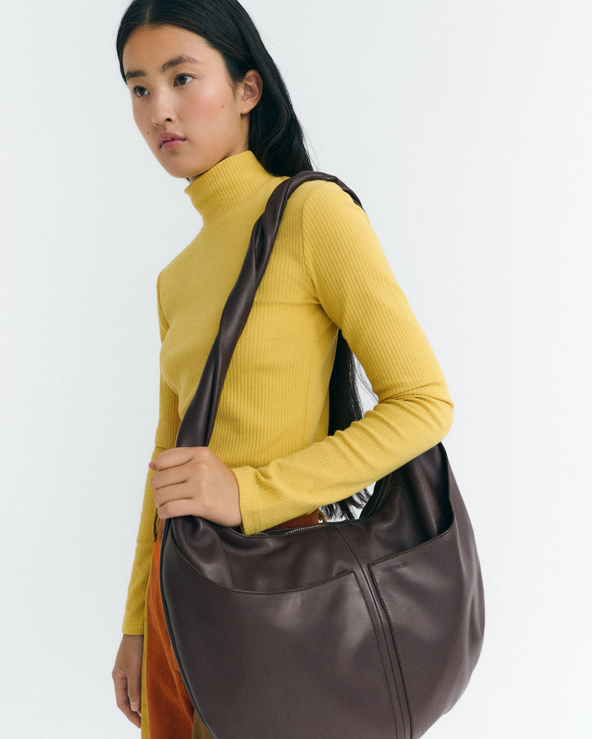 Aine Hemp Roll-Neck Top - Yellow