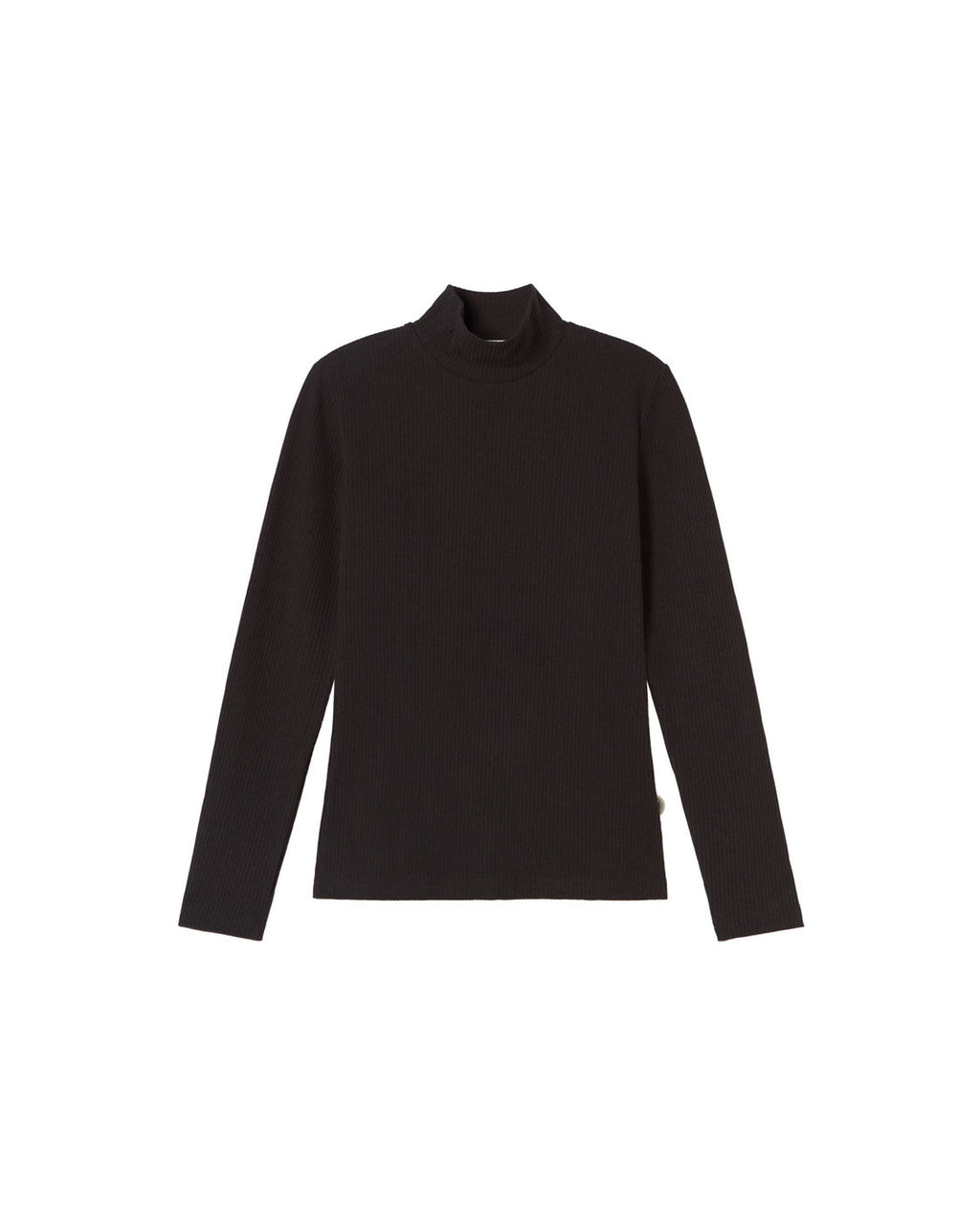 Aine Hemp Roll-Neck Top - Black